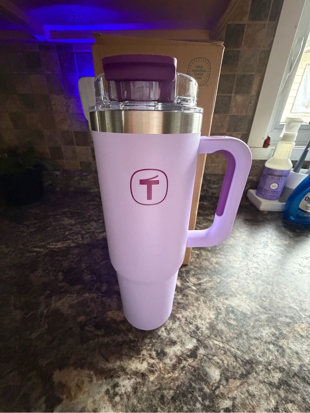 -Brand Lavender Insulated ravel Mug with Handle